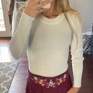 Missguided White Long-Sleeve Bodysuit